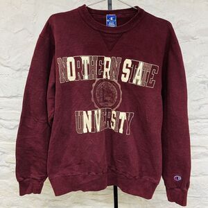 Vtg 80s Champion Crewneck Sweatshirt XL Northern State University Wolves SD USA
